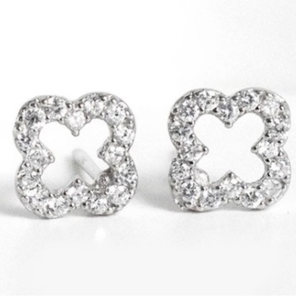 Sterling Quatrefoil Clover Studs